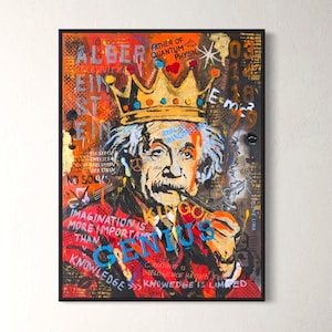 Albert Einstein Pop Art Print: Science and Physic Decor, Museum Quality Giclée - Ready to Hang