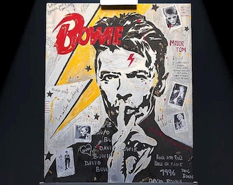David Bowie Pop Art Print: Ziggy Stardust Rock Music Wall Art