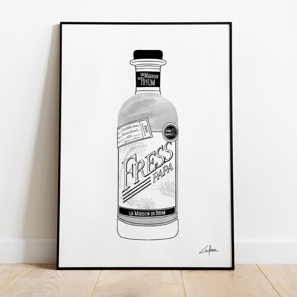 Illustration personnalisable Fress Papa (Rhum)