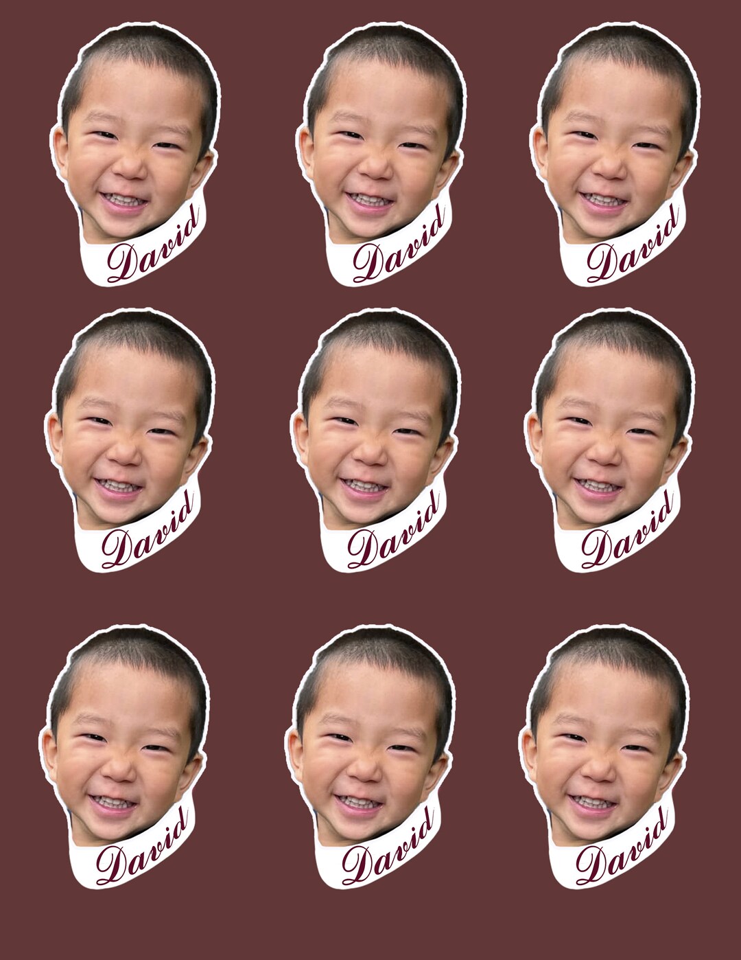 Custom Face Stickers Personalized Stickers Birthday Stickers Party Custom face stickers personalized stickers birthday stickers party