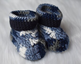 Blue Baby Booties