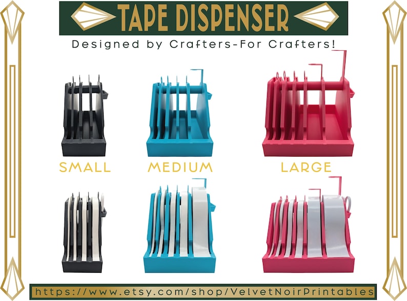 Double Sided Tape Dispenser - Easy-Load Tabs - Desktop Organizer image 4