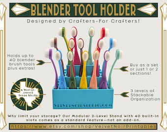 Modularer Blender-Pinselhalter & abgestufter Farbwerkzeug-Organizer
