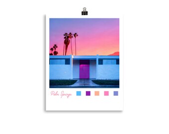 Decoración moderna de mediados de siglo: Impresión de póster de Palm Springs