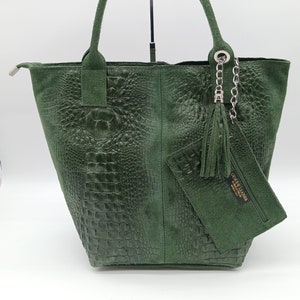 Farrow Bag - Camel Croco - Vegetable tanned, crocodile embossed