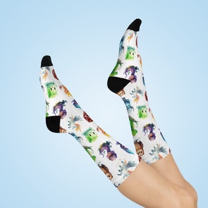 RPG Monster Themed Socks | DnD Socks, Gaming Apparel, D&D Merch, Dungeon Gifts, Geeky Socks, Nerdy Clothes, D20 Dice Socks, Dragons