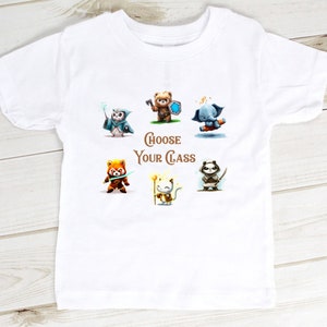 Choose Your Class | DnD Classes Toddler Shirt - D&D Kid's Clothes, Geeky Toddler Shirt, Gifts for Gamer Parents - Bella + Canvas Shirt