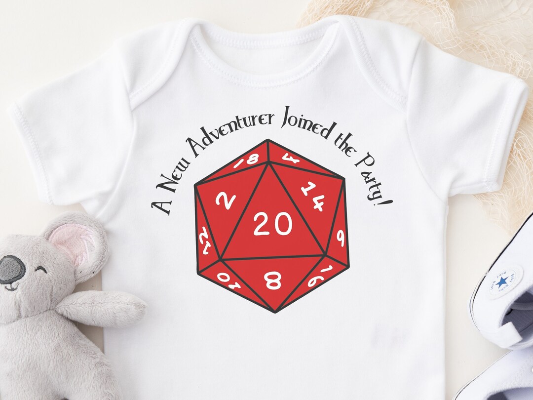 New Adventurer Dice Bodysuit | Dnd Baby Bodysuit - D&D Baby Gifts, Dice ...