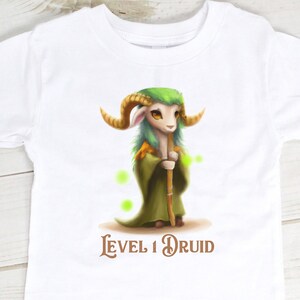 Level 1 Druid (Custom Level) | Toddler T-Shirt - DnD Kids Gifts, Kid&#39;s Fantasy Art, Gifts for Gamer Parents, D&D Toddler, RPG, Geeky Toddler