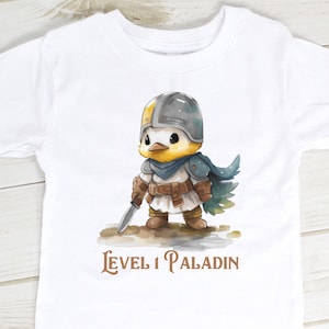 Level 1 Paladin (Custom Level) | Toddler T-Shirt - DnD Kids Gift, Kids Fantasy Art, Gifts for Gamer Parents, D&D Toddler, RPG, Geeky Toddler