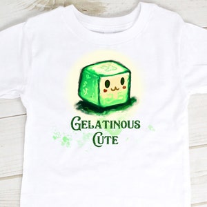 Gelatinous Cute | Toddler T-Shirt - DnD Kids Gifts, Dungeons Kid's Shirt, Gelatinous Cube, Dragons - Unisex Kids Rabbit Skins T-Shirt