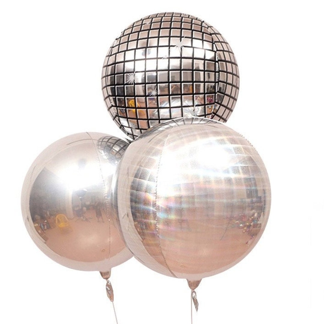 Disco Ball Laser Balloons A Set of 3 20 Iridescent Etsy