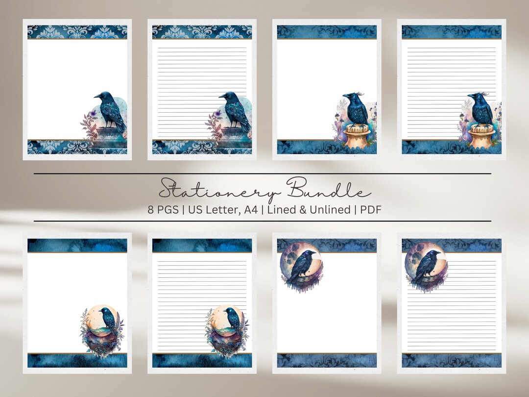 Mystical Ravens Stationery Bundle Letter Writing Paper - Etsy