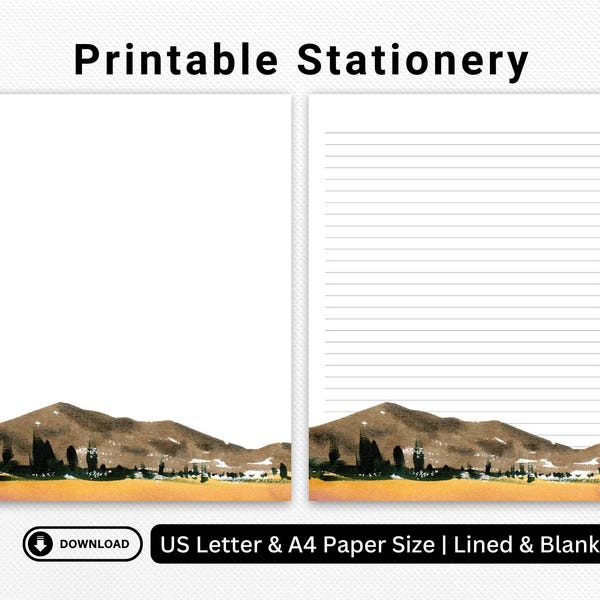 Lined Paper Landscape Etsy