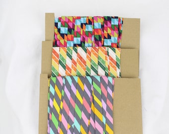 Bias Binding (Tape) 12mm, Cotton,  Single Fold, colourful. Fusible iron on available.