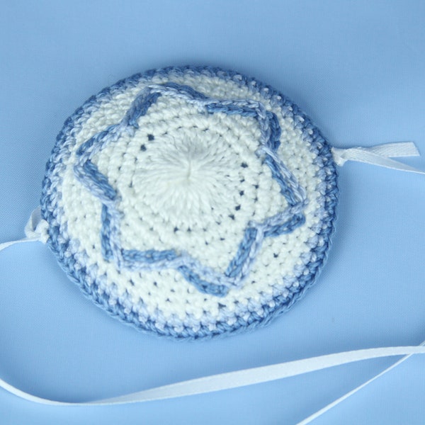 Crochet Star of David Baby Kippah • Bris Milah • Brit Milah