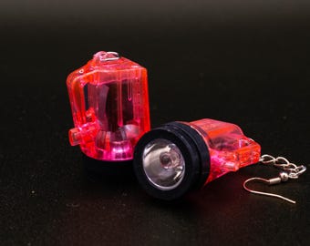 Flashlight Novelty light up Earrings Functional (1.5 inch lights)