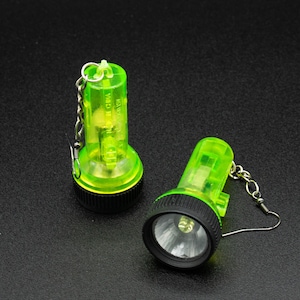 Flashlight Novelty Earrings Functional (2 inch lights)