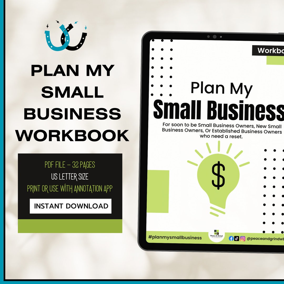 Business Plan Template Startup Business Workbook instant Download - Etsy