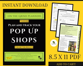 Printable Pop Up Shop Planner For Vendor Events