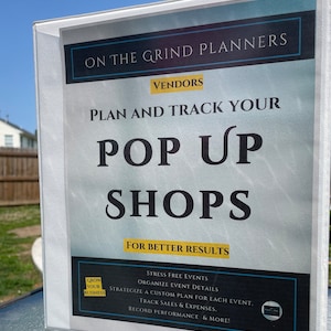Pop-Up Shop Vendor Planner: Craft Fair Event Organizer (Instant Download)