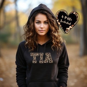 Tia Leopard Print PNG Design, trendige Tante Varsity Png, Kunststickerei Png, lustige Tia Png, Tia Sublimation Design, neue Tante digitaler Download