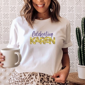 Celebrating Birthday Shirt, Custom Birthday Shirt For Women, Birthday Girl Shirt, Girls Birthday Tee, Custom Name Birthday Girl Tshirt