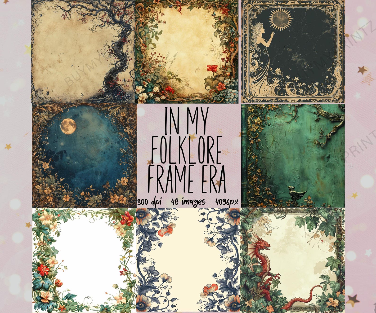 In My Folklore Frame Era Printable Paper, Framed Fantasy Digital ...