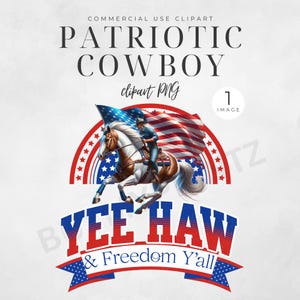 Clipart PNG patriottico occidentale del 4 luglio, rosso, bianco e blu, cowboy, arte, festa del West americano, download, 4 luglio, stelle, strisce, USA, digitale
