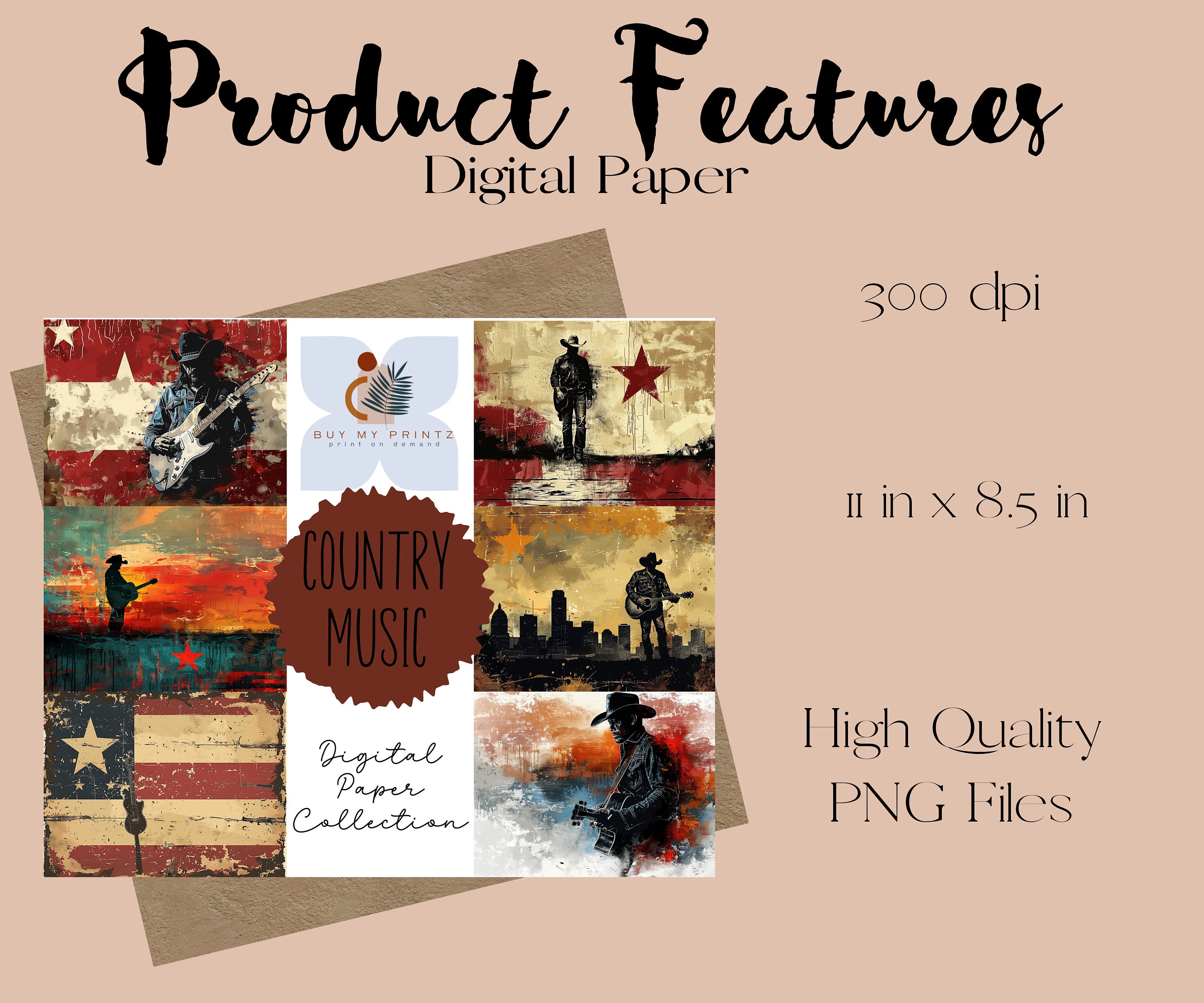 Country Western Textures Digital Paper, Cowboy Textures, Wild West ...