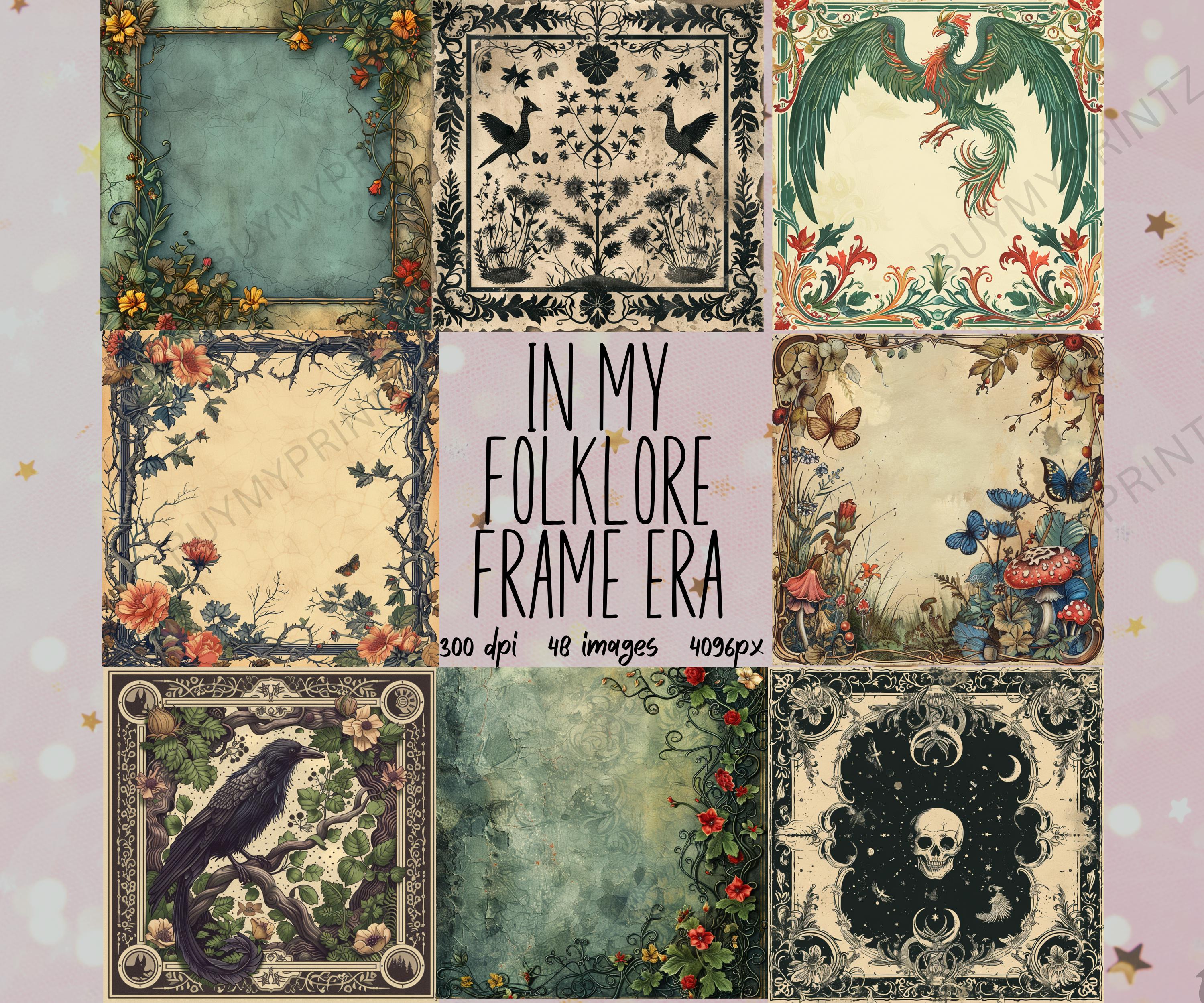 In My Folklore Frame Era Printable Paper, Framed Fantasy Digital ...