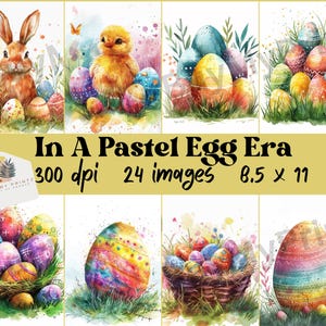 PNG di uova di Pasqua pastello / Pacchetto di clipart di primavera morbida / Disegni di uova trasparenti per sublimazione, biglietti, adesivi e artigianato / Uso commerciale