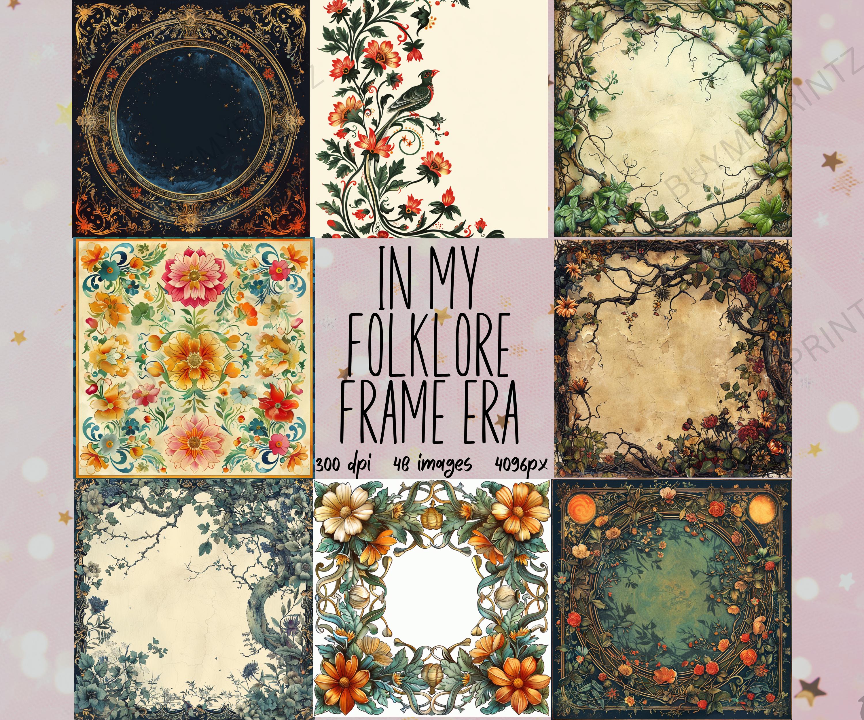 In My Folklore Frame Era Printable Paper, Framed Fantasy Digital ...