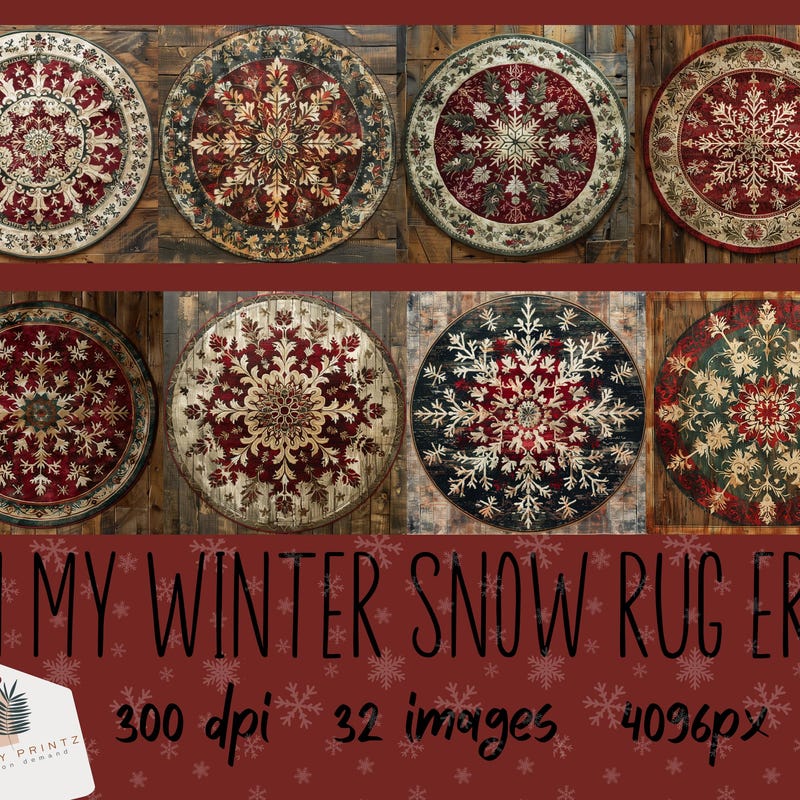 Snowflake Rug Round - Etsy