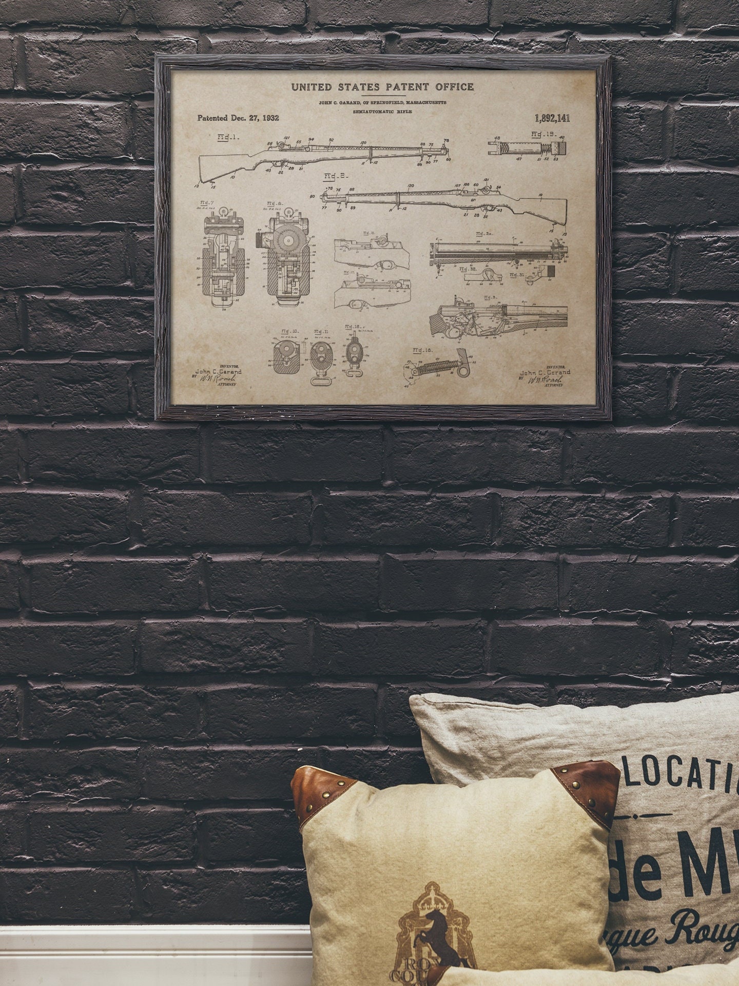 M1 Garand World War 2 Wall Art Print 14x11 UNFRAMED US Militarythemed