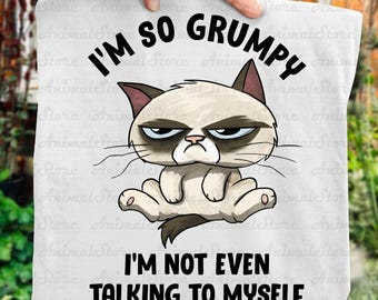 Grumpy Cat Funny Tshirt – I'm So Grumpy TShirt, Angry Cat Humor Tee, Gift for Cat Lovers, funny cat tshirt, cute cat tshirt, animal tshirt