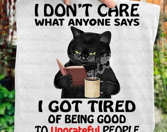 Funny Grumpy Cat TShirt, Ungrateful People Quote Tee, Sarcastic Cat Coffee T-Shirt, Humor Gift for Cat Lovers, Grumpy Cat Reading TShirt