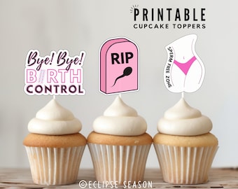PRINTABLE Vasectomy Cake Toppers, Funny Vasectomy Care Package Printable, Vasectomy Gag Gift for Wife, Joke Vasectomy Cupcake Toppers Adults