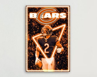 Plakat DJ Moore Chicago Bears - Premium Matte Paper Poster | 16x24