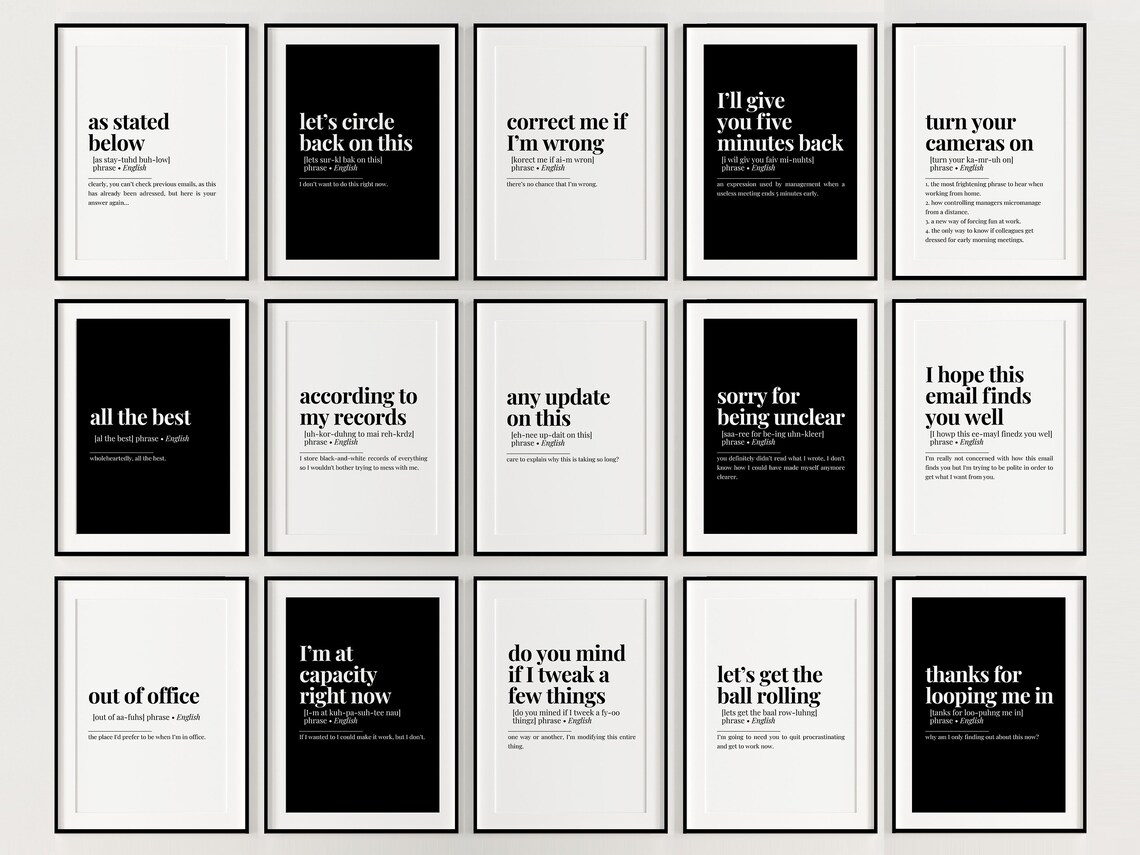 Funny Office Wall Art Set, 60 DIGITAL PRINTABLES, Gallery Wall, Funny