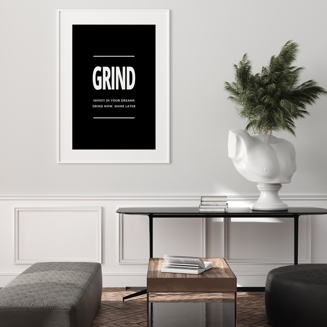3 Piece Set Motivational Printable Quotes, Hustle, Grind, Execute ...