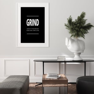 3 Piece Set Motivational Printable Quotes, Hustle, Grind, Execute ...