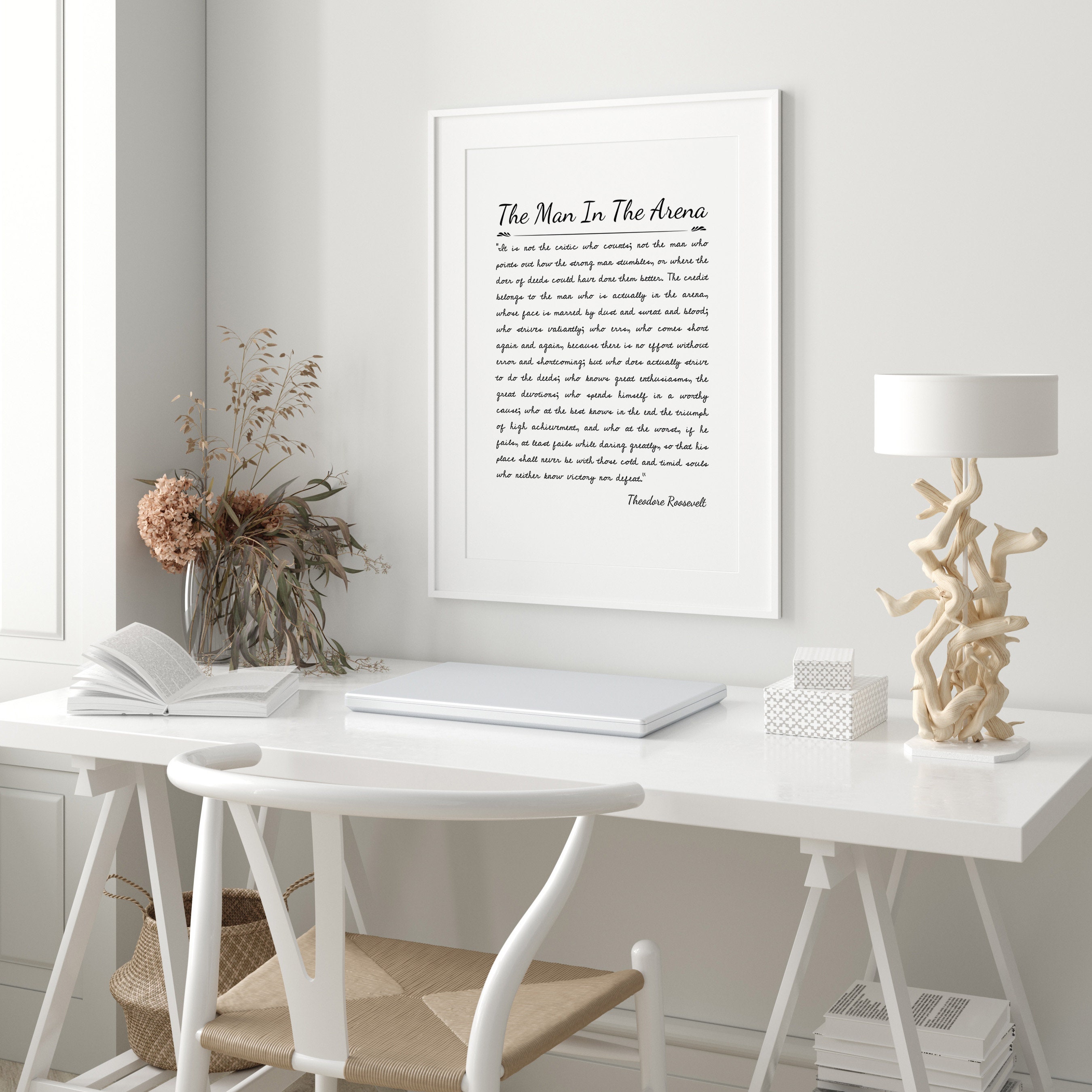 The Man in the Arena Quote, Printable Quote Theodore Roosevelt Quote