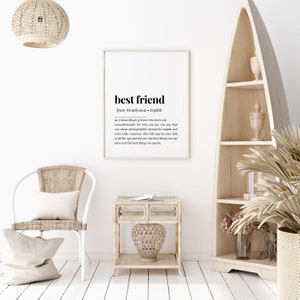 Best Friend Definition Printable, Digital Download Print, Best Friend Gift, Printable Wall Art, Friendship Quote, Best Friend Quote, Bestie image 4