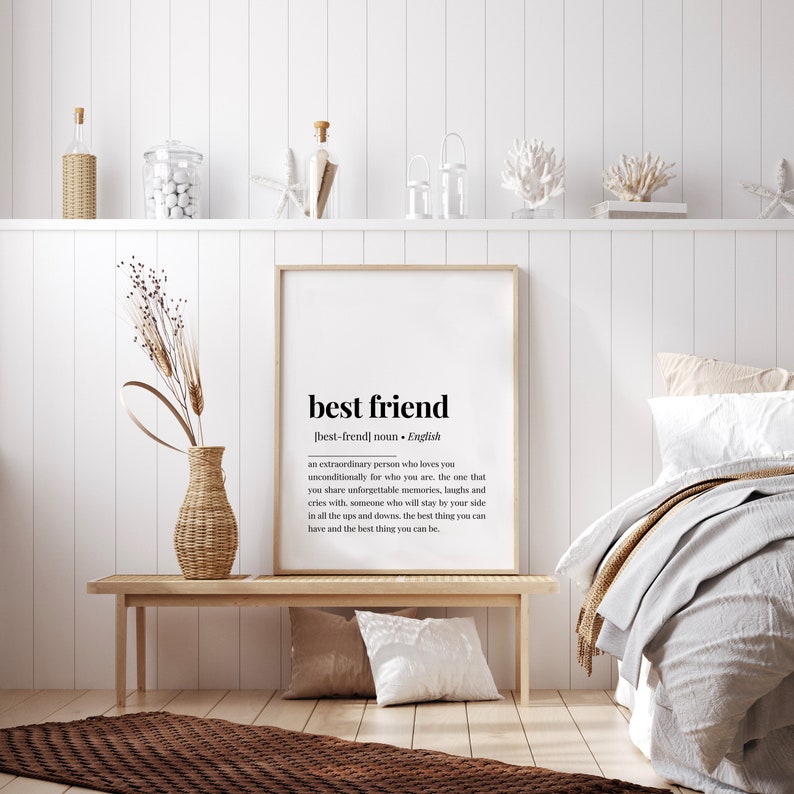 Best Friend Definition Printable, Digital Download Print, Best Friend Gift, Printable Wall Art, Friendship Quote, Best Friend Quote, Bestie image 2