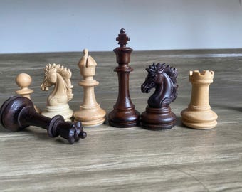 手作りの木製チェス駒、スタントンチェスセット、お父さんへのギフト、夫へのギフト、息子へのギフト、チェス好きへのギフト、手作りギフト