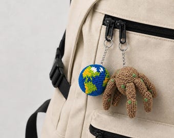 Project Hail Mary Rocky Plush Keychain, Alien Crochet Charm, Sci Fi Book Gift, Nerd Backpack Accessory Handmade