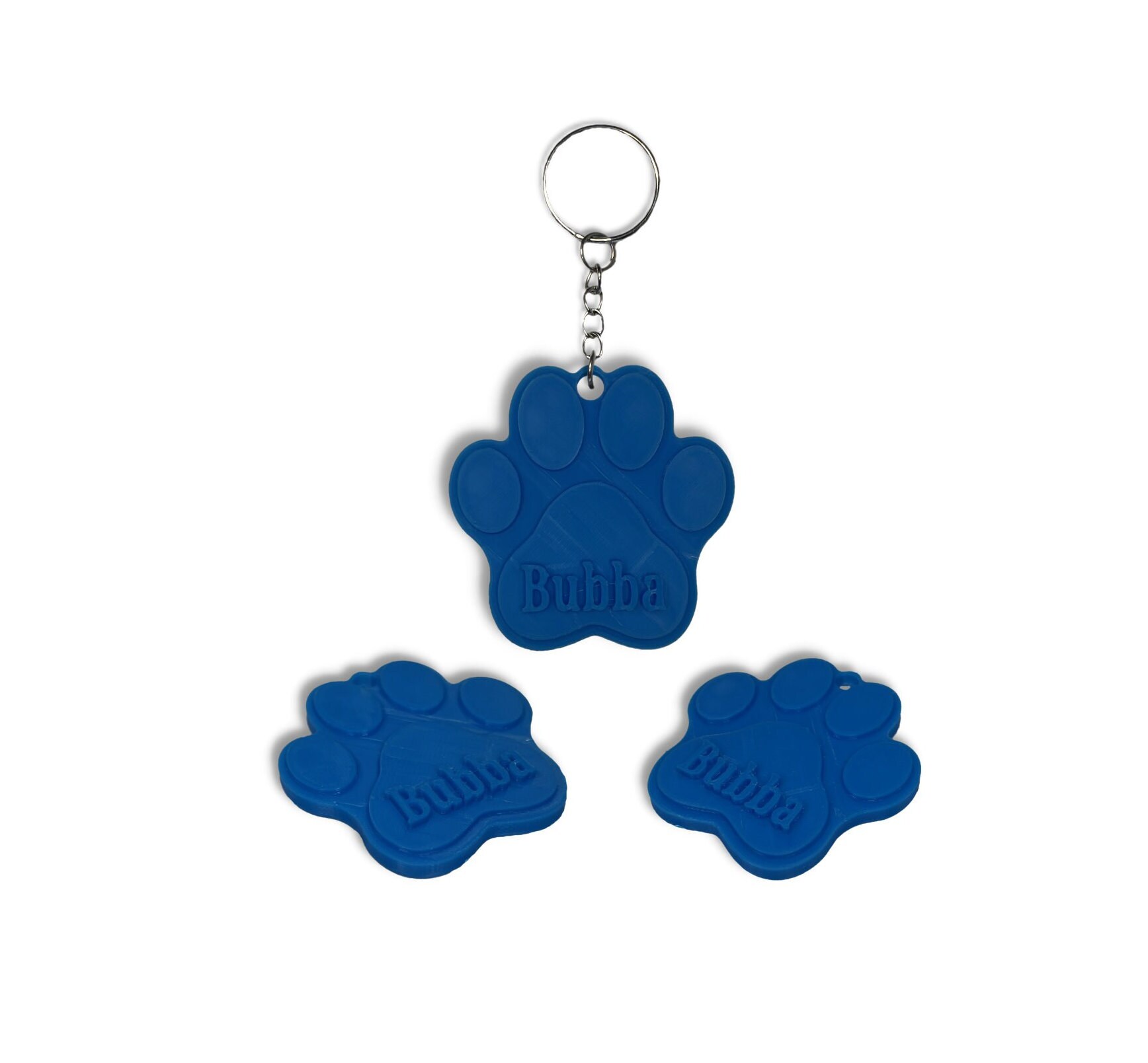 Paw Print Keychain 3D Printed Etsy