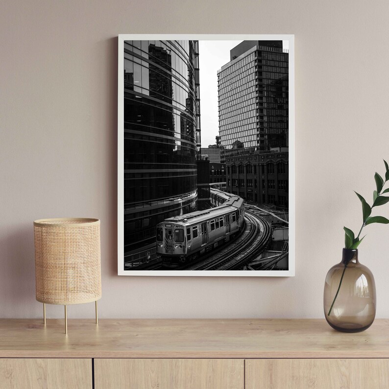 Chicago Prints Chicago Black and White Print Set of 6 - Etsy