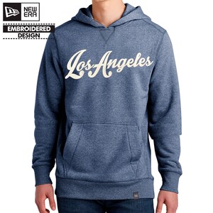 Los Angeles Script Sewn Blue New Era French Terry Hoodie